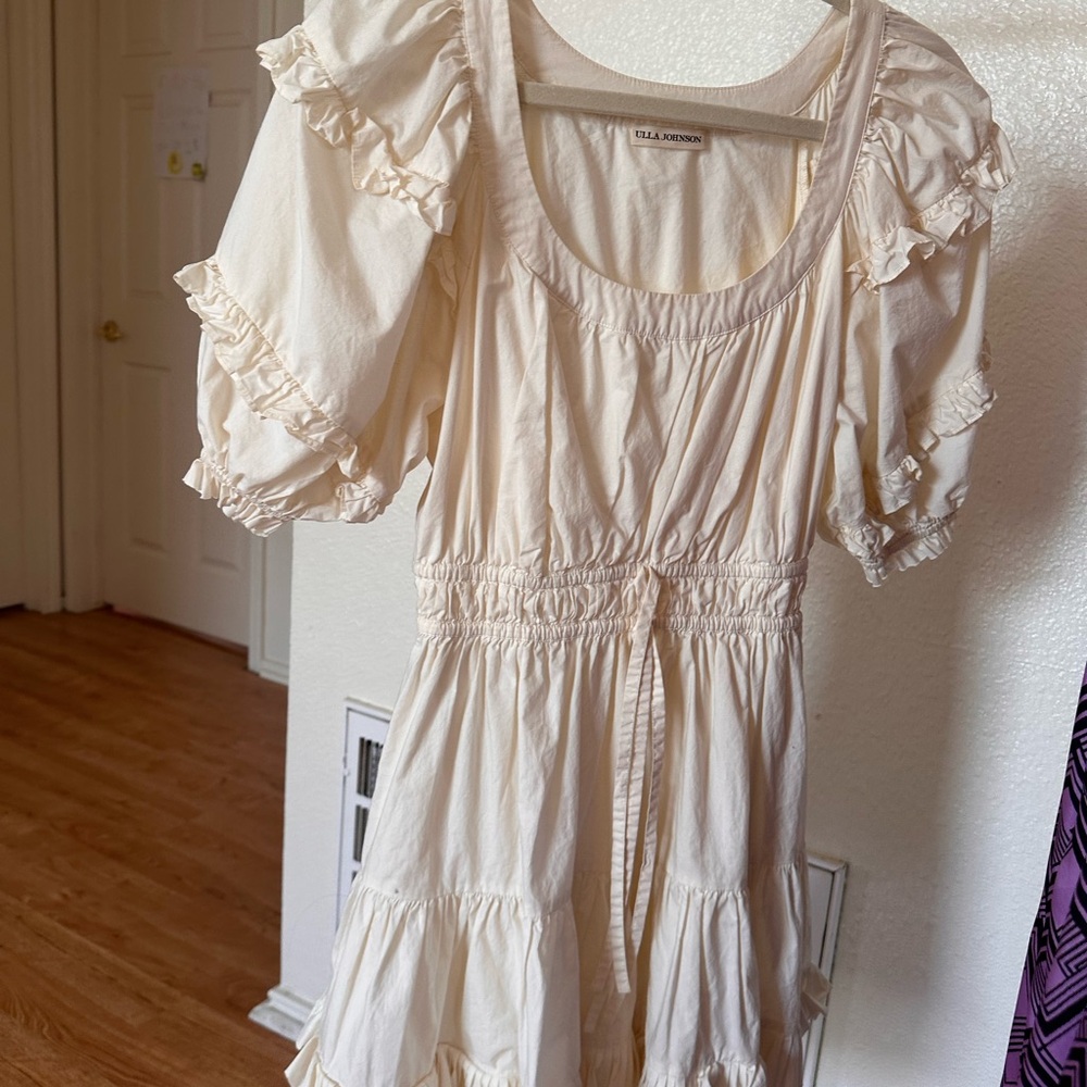 Ella Moss Ivory Ruffle Sleeve Dress